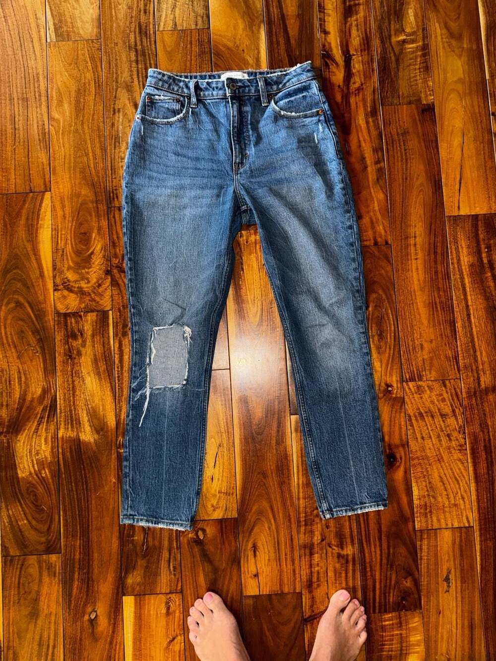 Abercrombie & Fitch The Skinny High Rise Curve Love Jeans Size 27 4R Blue Denim